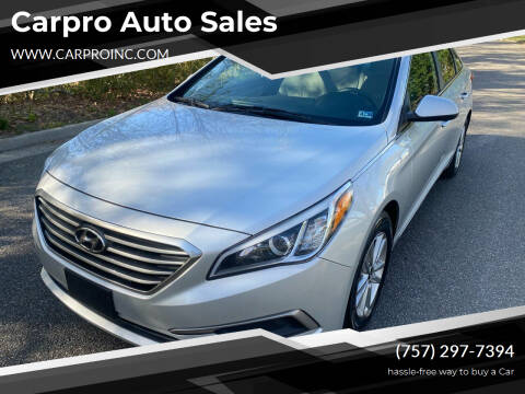 2016 Hyundai Sonata for sale at Carpro Auto Sales in Chesapeake VA