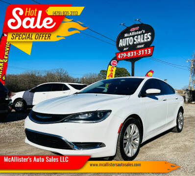 2015 Chrysler 200 for sale at McAllister's Auto Sales LLC in Van Buren AR