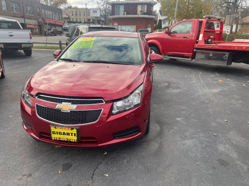 2014 Chevrolet Cruze for sale at GIGANTE MOTORS INC in Joliet IL