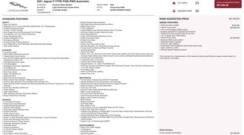 2021 Jaguar F-TYPE P300