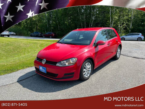 2017 Volkswagen Golf for sale at MD Motors LLC in Williston VT