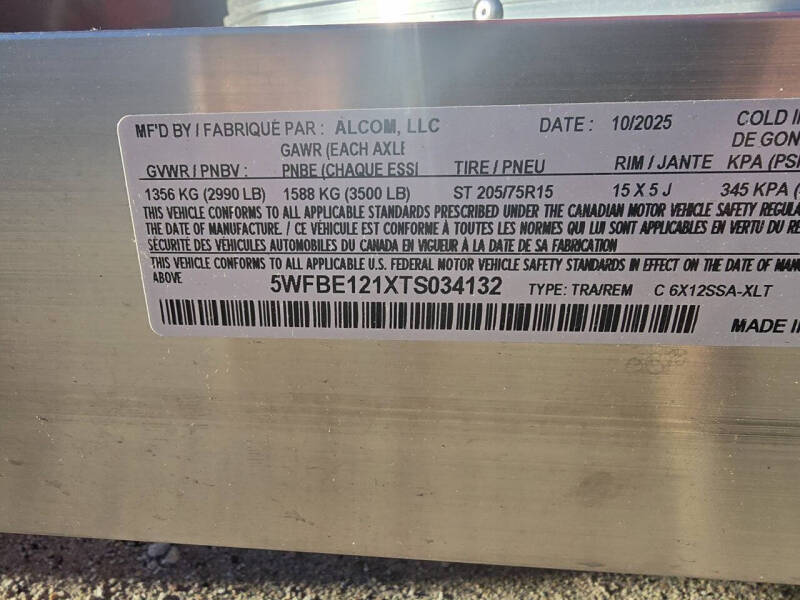 2026 Alcom 6x12  XLT Pro Series