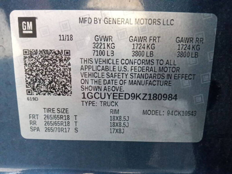2019 Chevrolet Silverado 1500