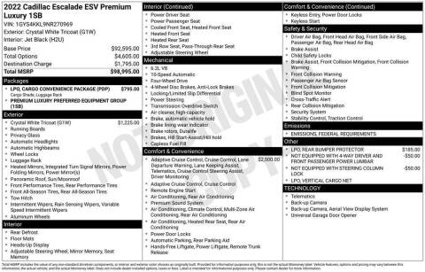 2022 Cadillac Escalade ESV Premium Luxury