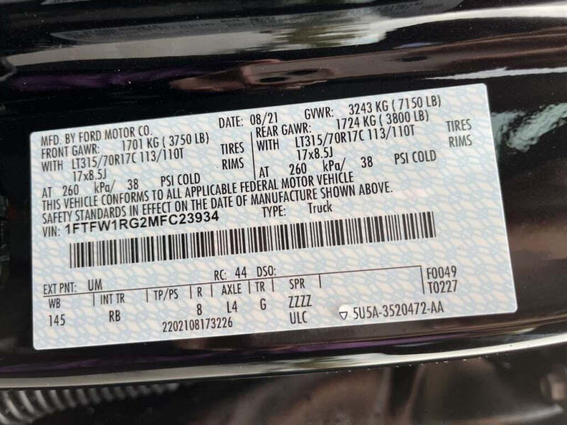 2021 Ford F-150 Raptor