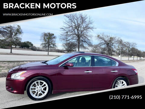 2010 Nissan Maxima for sale at BRACKEN MOTORS in San Antonio TX