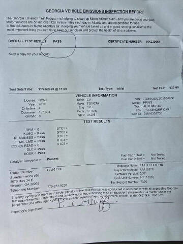 2012 Toyota Prius Four