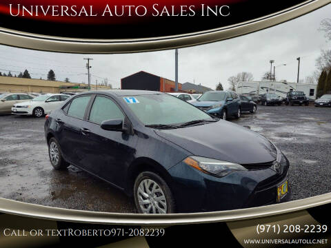 2017 Toyota Corolla for sale at Universal Auto Sales Inc in Salem OR
