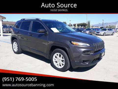 2014 Jeep Cherokee for sale at Auto Source in Banning CA