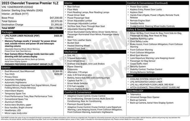 2023 Chevrolet Traverse Premier