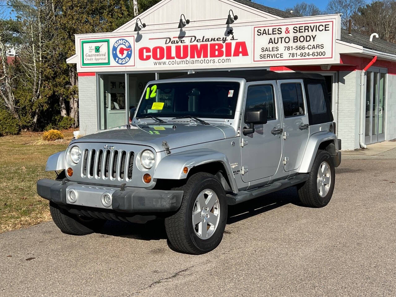 2012 Jeep Wrangler Unlimited for sale at Dave Delaney's Columbia Motors in Hanover, MA