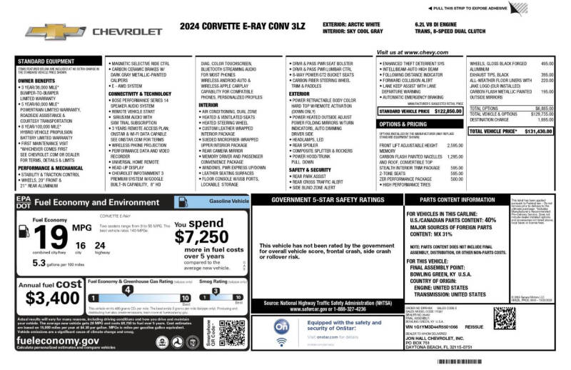 2024 Chevrolet Corvette E-Ray