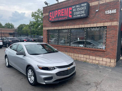 2018 Chevrolet Malibu for sale at Supreme Motor Groups in Detroit MI