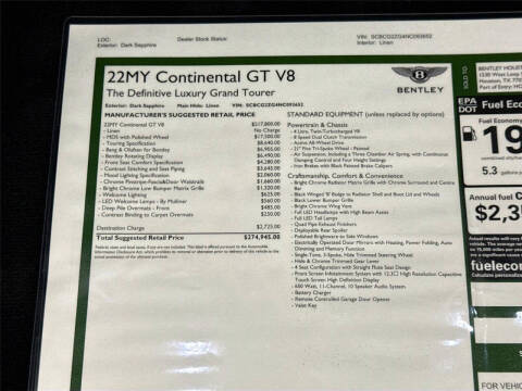 2022 Bentley Continental GT V8