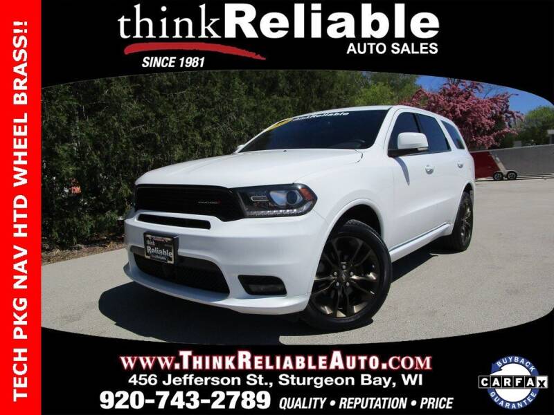2019 Dodge Durango for sale at RELIABLE AUTOMOBILE SALES, INC in Sturgeon Bay WI