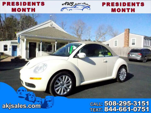 2008 Volkswagen New Beetle Convertible for sale at AKJ Auto Sales in West Wareham MA