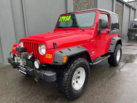 2004 Jeep Wrangler for sale at SUNSET CARS in Auburn WA