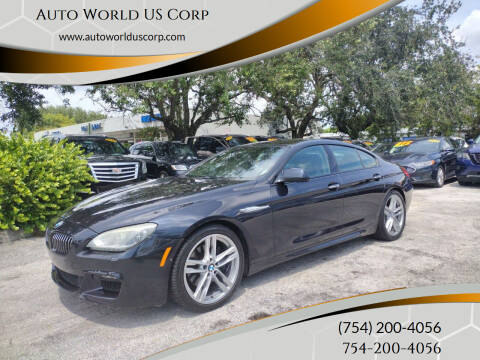 2015 BMW 6 Series for sale at Auto World US Corp in Plantation FL