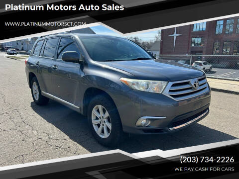 2013 Toyota Highlander for sale at Platinum Motors Auto Sales in Ansonia CT