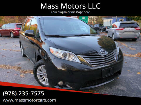 2012 Toyota Sienna for sale at Mass Motors LLC in Worcester MA