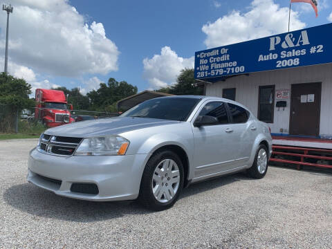 2012 Dodge Avenger for sale at P & A AUTO SALES in Houston TX