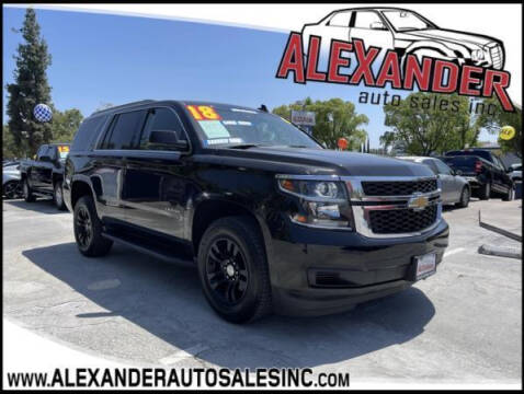 2018 Chevrolet Tahoe for sale at Alexander Auto Sales Inc in Whittier CA