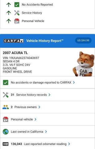 2007 Acura TL w/Navi