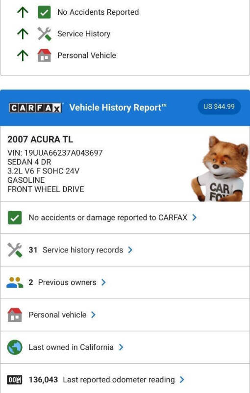 2007 Acura TL w/Navi