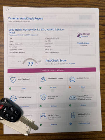 2013 Honda Odyssey EX-L w/Navi