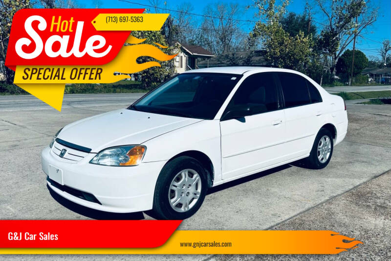 2002 Honda Civic for sale at G&J Car Sales in Houston TX