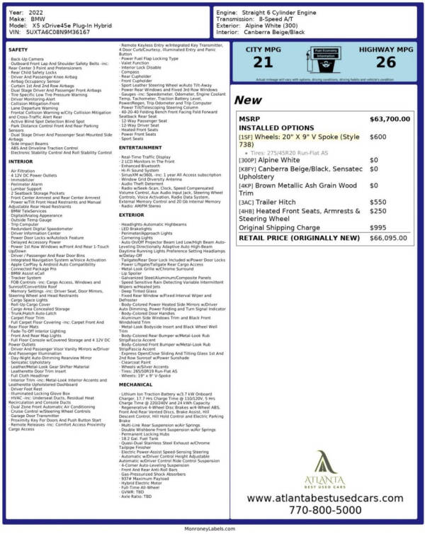 2022 BMW X5 xDrive45e