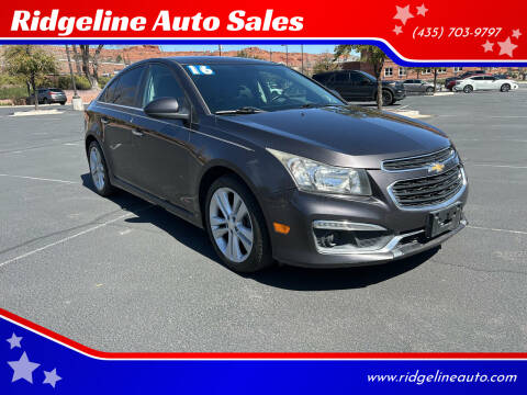 2016 Chevrolet Cruze Limited for sale at Ridgeline Auto Sales in Saint George UT