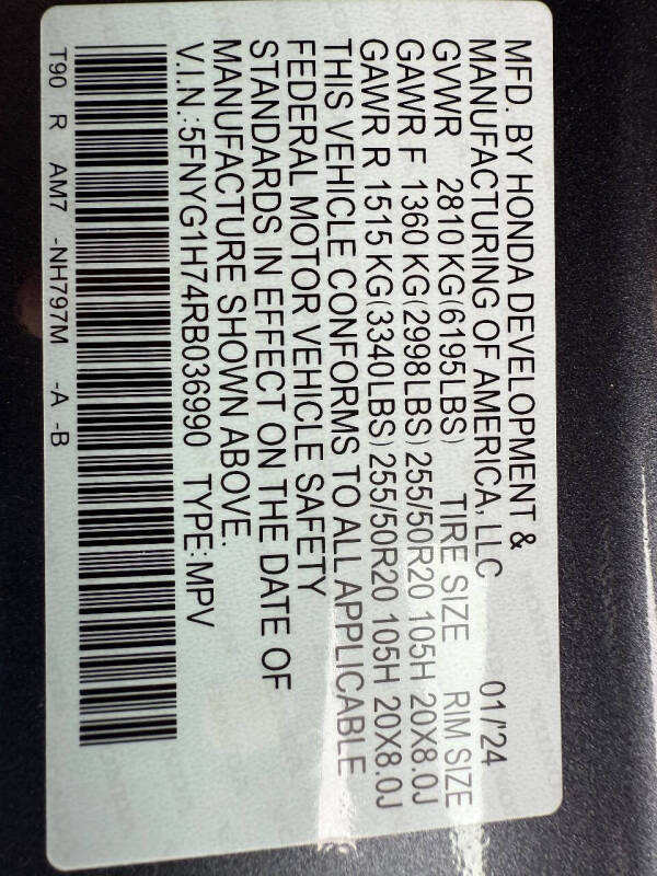 2024 Honda Pilot Touring