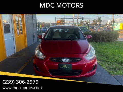 2013 Hyundai Accent for sale at MDC MOTORS in Fort Myers FL