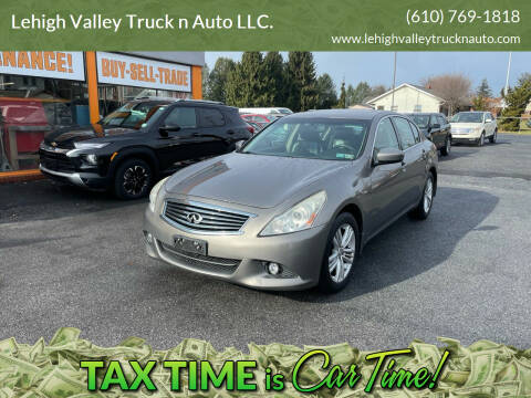 2011 Infiniti G37 Sedan for sale at Lehigh Valley Truck n Auto LLC. in Schnecksville PA