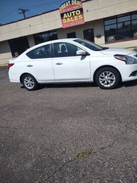 2018 Nissan Versa for sale at GREAT DEAL AUTO SALES in Center Line MI