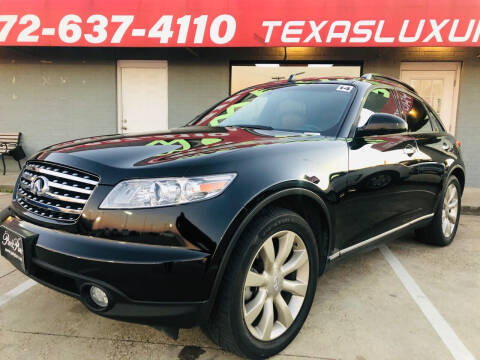 2003 Infiniti FX45 for sale at Texas Luxury Auto in Cedar Hill TX