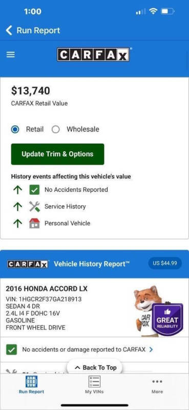 2016 Honda Accord LX