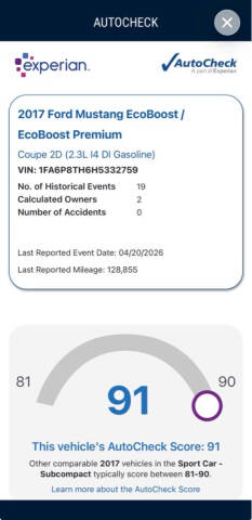 2017 Ford Mustang EcoBoost Premium
