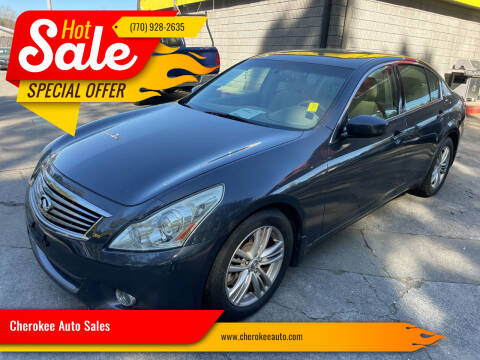 2012 Infiniti G37 Sedan for sale at Cherokee Auto Sales in Acworth GA