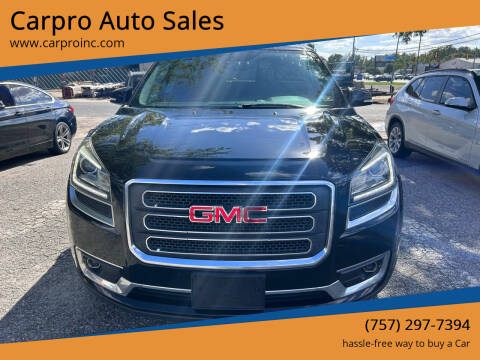 2016 GMC Acadia for sale at Carpro Auto Sales in Chesapeake VA