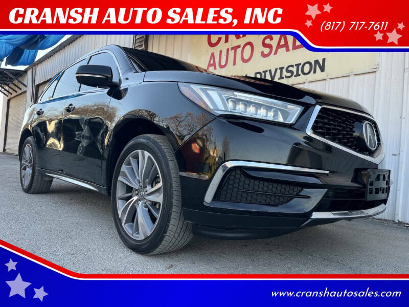 2017 Acura MDX for sale at CRANSH AUTO SALES, INC in Arlington TX