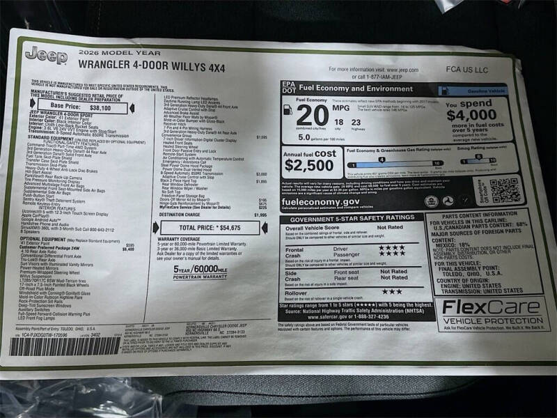 2026 Jeep Wrangler Willys