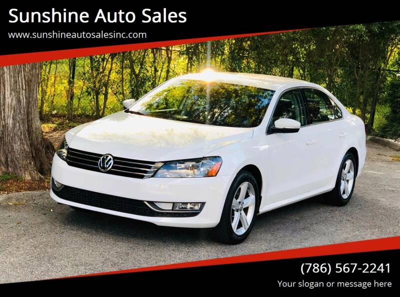 2015 Volkswagen Passat for sale at Sunshine Auto Sales in Oakland Park FL
