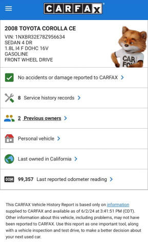 2008 Toyota Corolla CE