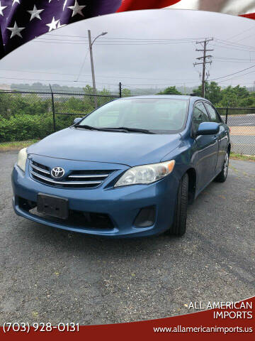 2013 Toyota Corolla for sale at All American Imports in Alexandria VA