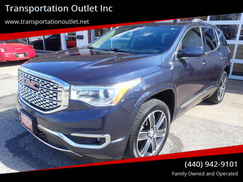 2018 GMC Acadia for sale at Transportation Outlet Inc in Eastlake OH