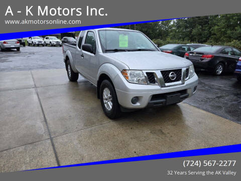 2019 Nissan Frontier for sale at A - K Motors Inc. in Vandergrift PA