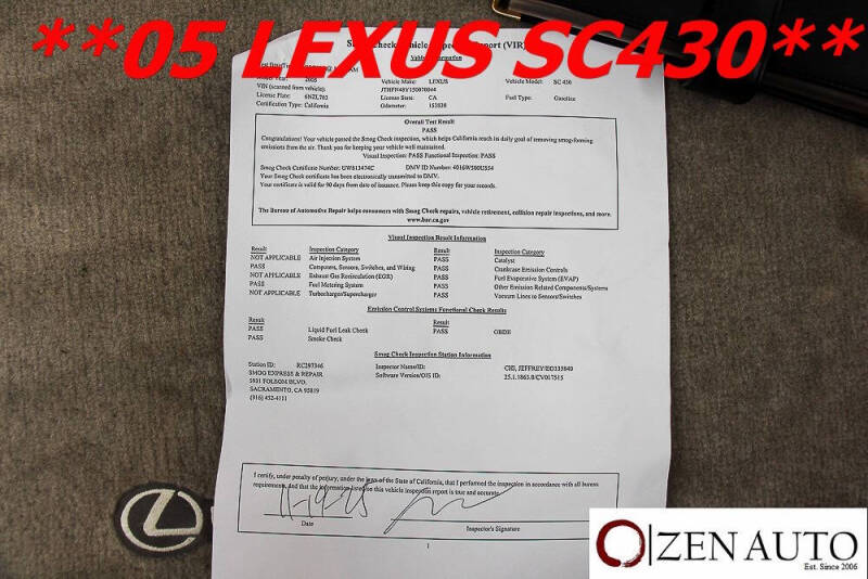 2005 Lexus SC 430