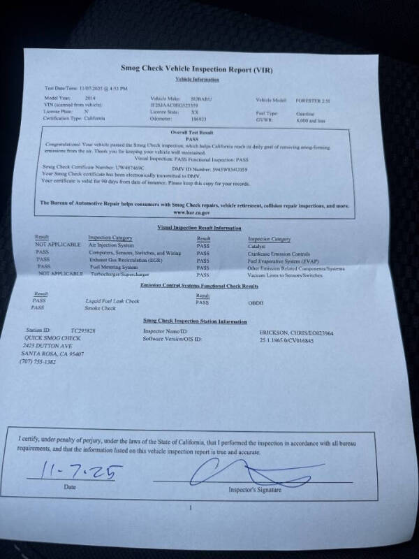 2014 Subaru Forester 2.5i